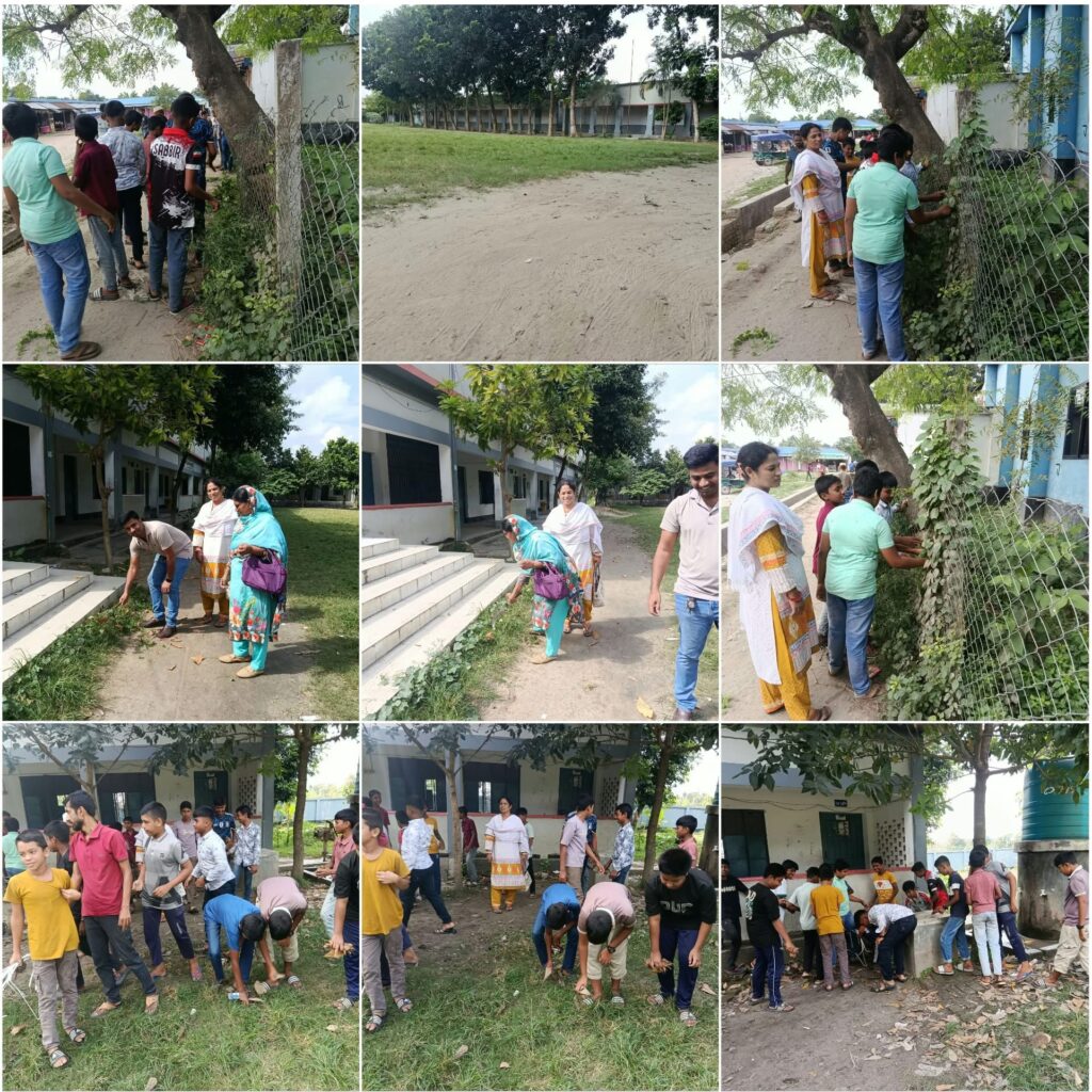 ডেঙ্গু রুখতে পরিচ্ছন্নতার উদ্যোগ পোড়াদহ মাধ্যমিক বিদ্যালয়ের।